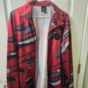 Men's Jordan red/black camo jacket